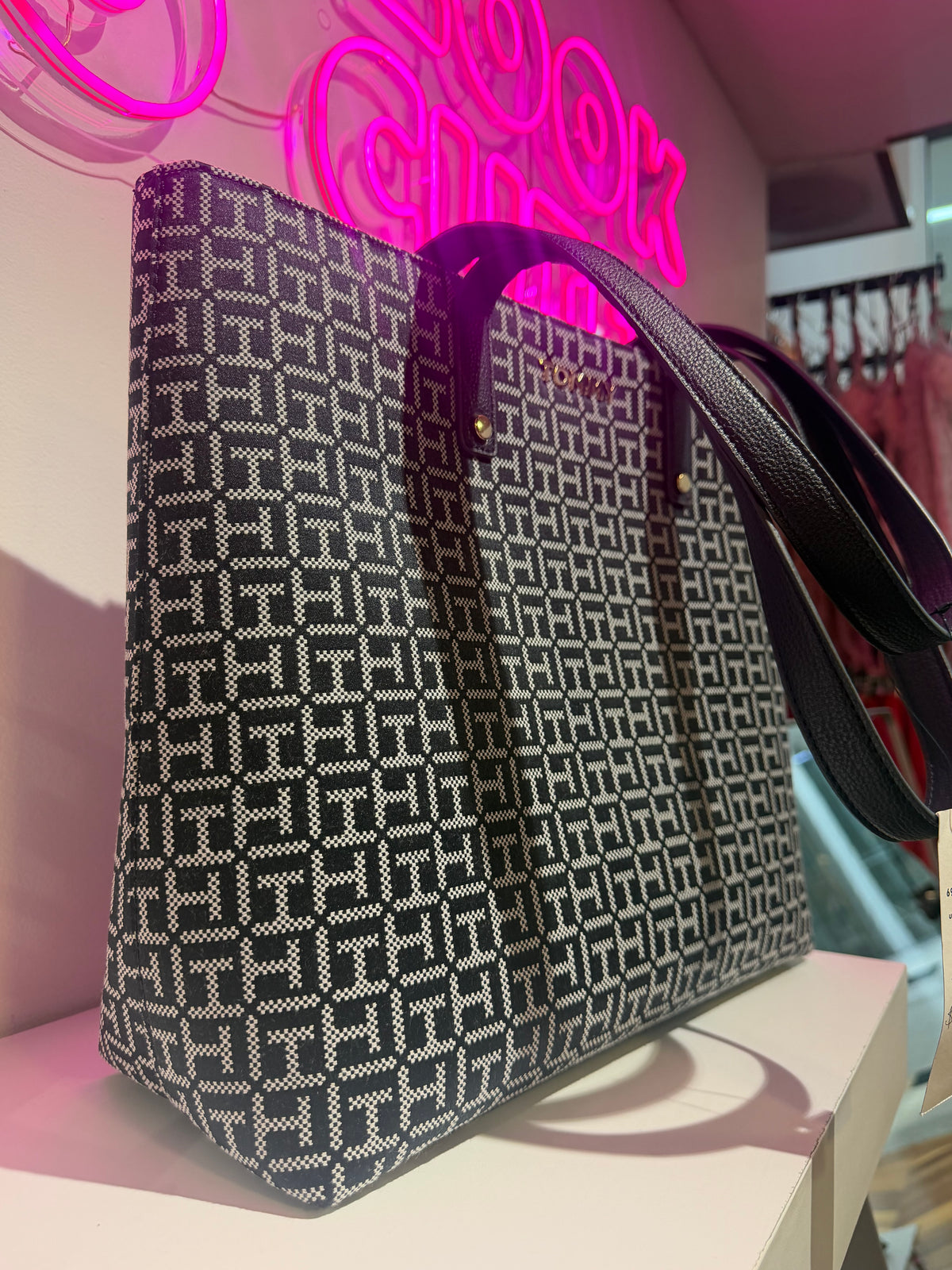 Bolso Tommy Hilfiger tote monograma azul