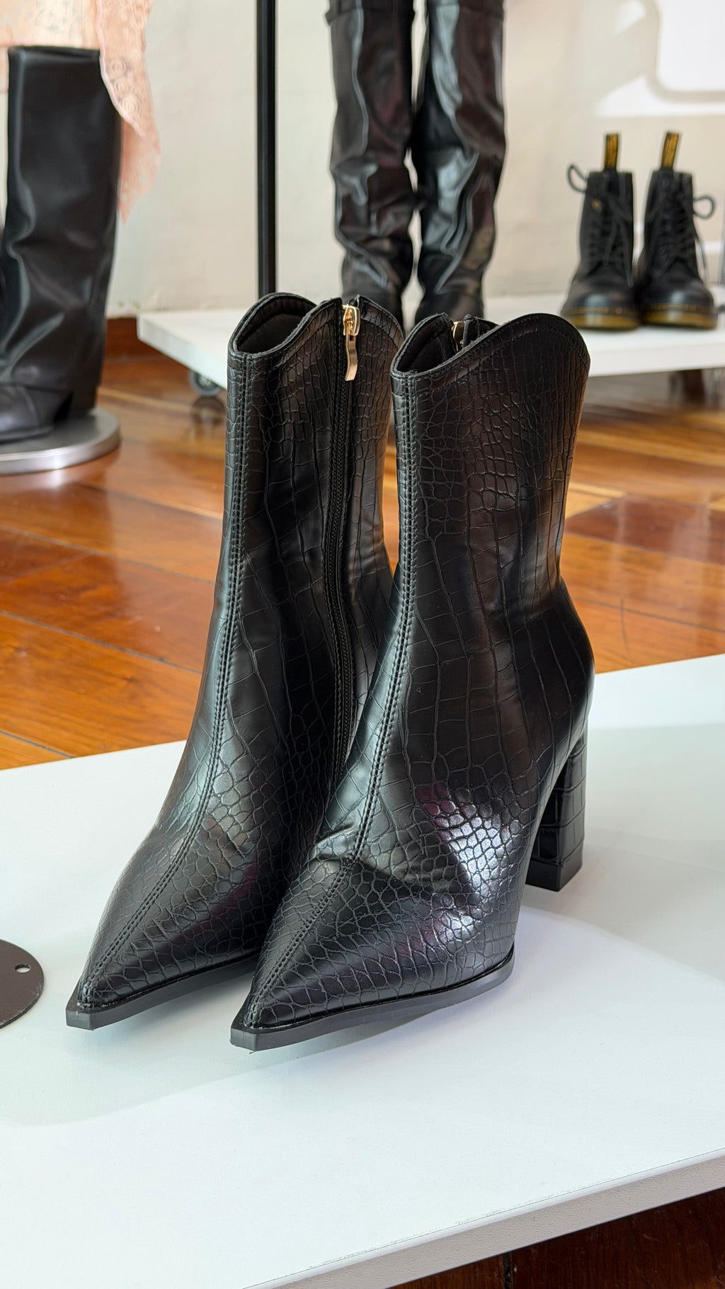 Botas efecto cuero