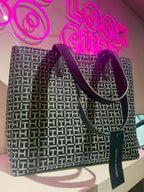 Bolso Tommy Hilfiger tote monograma azul