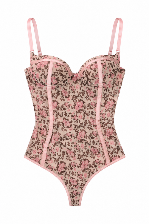 Body Rosalía floral rosa